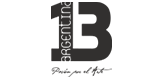 Logo 13 transparente negro