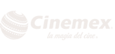 Logo Cinemex transparente blanco