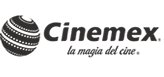 Logo Cinemex transparente negro